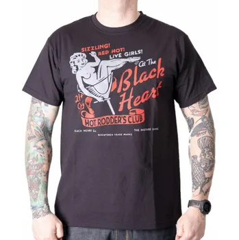 tričko pánské - OLD SCHOOL PIN UP - BLACK HEART - 8789 - XL
