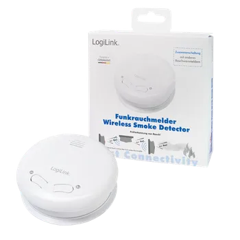 Bezpečnostní detektor LogiLink Detektor kouře, bezdrátový 433 MHz ,Smoke detector, wireless 433 MHz LogiLink