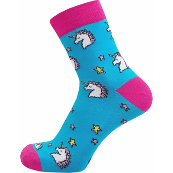 Dámské ponožky Bonastyl Dámské klasické veselé ponožky Sintia Barva: Tyrkysová, Velikost: 23-25 (35-38)