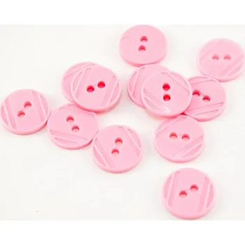 Knoflík Dírkový knoflík - růžová - průměr 1,5 cm