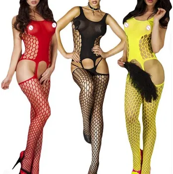 Dámská erotická souprava Catsuit, vel. L-2XL Barva: žlutá