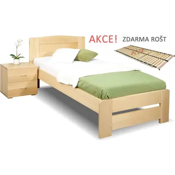Postel BedWorld Justina 90x200 cm masiv buk