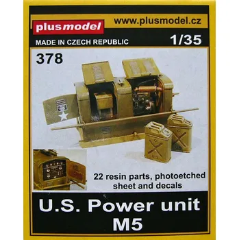 Plastikový model Plusmodel 1/35 U.S. Power Unit M5 (incl. PE & decal)