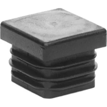 Příslušenství pro plot Záslepka profilů panelu CreaZen, čtvercová krytka, 20 x 20 mm, černá, plast, 100 ks