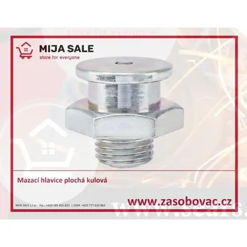 M10x1 D16mm - zinek - Mazací hlavice plochá kulová