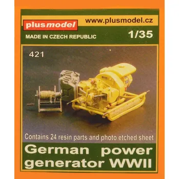 Plastikový model Plusmodel 1/35 German power generator WWII (24 resin parts)
