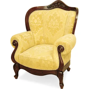 Křeslo IBA Zámecké křeslo Mery Typ: Bílá se zlatou patinou, Potah: Látka