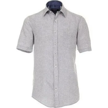 Pánská košile Casa Moda lněná stříbrná krátký rukáv vel. 4XL - 7XL (49 - 56) Casa Moda - 7XL