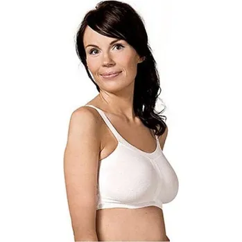 Těhotenská móda CARRIWELL Těhotenská podprsenka vhodná i ke spaní - bílá XL