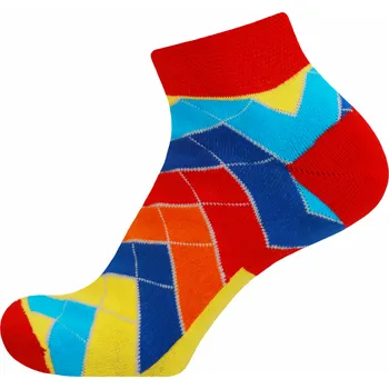 Dámské ponožky Bonastyl Kotníkové veselé ponožky Wario Barva: Červená, Velikost: 25-27 (38-41)