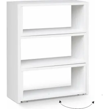 Obývací stěna Regál, bílý, DTD laminovaná, KLOE III