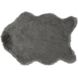 Šedá umělá kožešina EBONY TYP 5, 60x90 cm, hypoalergenní polyester