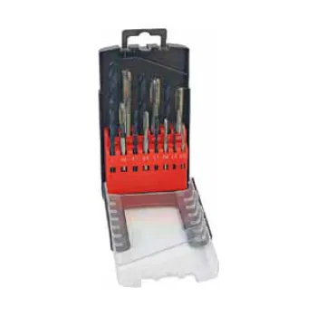 Závitořezný nástroj Sada strojních závitníků broušených s lamačem+vrtáky typ d-3 m3-m12 hsse (104003)