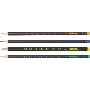 Tužka Colorino Star, trojhranná, s pryží, mix barev, 72 ks