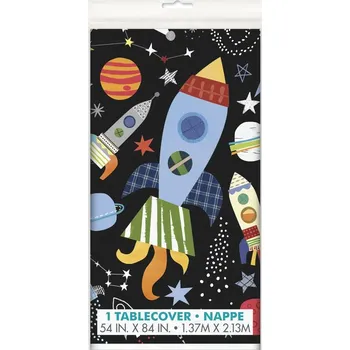 Koktejlová dekorace Unique - Obdélníkový vesmírný ubrus - Outer Space -