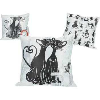 Polštář Carmani® Carmani - Polštář Báznivé kočky v Paříži - 45*45 cm