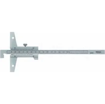 Dílna Hloubkoměr analogový 10-150/0-150 mm, s nosem,nonius, bez jemného dostavění (mitu-527-401)