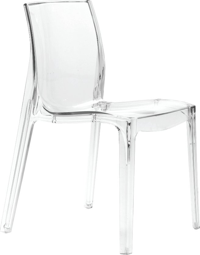 FormWood Transparentní plastová jídelní židle Simple Chair