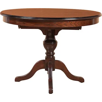 Jídelní stůl IBA Kulatý jídelní stůl rozkládací Valeria Typ: Ořech, Rozklad: Rozkládací