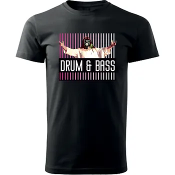 Pánské tričko Pánské tričko DNB - GodlikeBass Velikost: 4XL, Barva: Černá