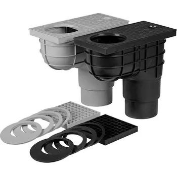 Odvodňovací žlab Gaigr vpusť spodní KV110/125 Šedá