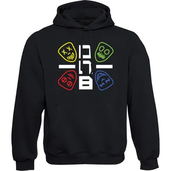 Pánská mikina Pánská mikina s kapucí DNB MASKS Velikost: L, Barva: Černá - Design 2