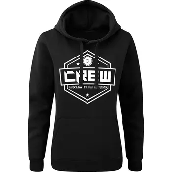 Dámská mikina Dámská mikina s kapucí CREW Erb Velikost: L, Barva: Černá