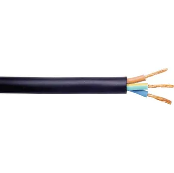 elektrický kabel Silový kabel H05RR-F (CGSG) 3x2,5 černý, metrážové zboží