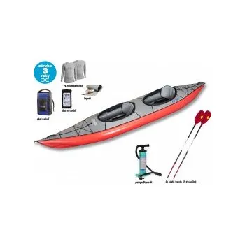 Kajak Gumotex SWING 2 SET - I Zelená kajak + zdarma 2x pádlo TNP 2.díl + pumpa Bravo 4l s manometrem + obal na mobil EG + vodotěsný transportní obal + sada lepení + termotrička Coolmax a klíčenku EG