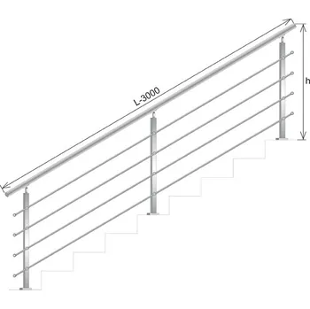 UMAKOV Nerezové zábradlí, schodišťe, VS AISI304, 40x40x2/