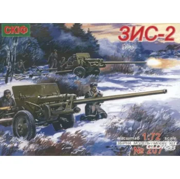 Plastikový model Unimodel 1/72 57mm Soviet gun ZIS-2 (ex SKIF)