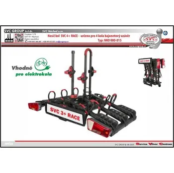Nosič kol Nosič kol na tažné zařízení SVC 3 Vision Race - Pro 3 Elektro/Kola pro Peugeot 4008 01/2012->, SVC Group