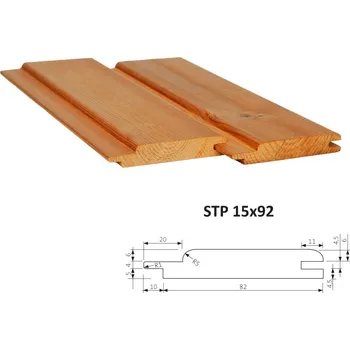 Obklad Obklad interiérový a saunový STP 15 x 92 mm 8ks/bal. - THERMOWOOD 3000 mm