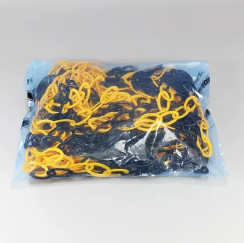 Řetěz Plastový řetěz ŽLUTO / ČERNÝ – 25 m