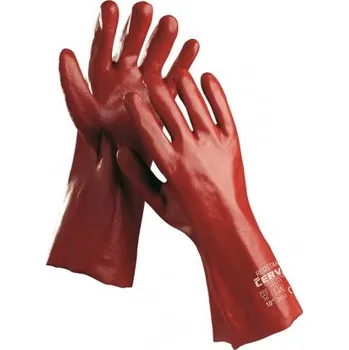 Pracovní rukavice ČERVA EXPORT IMPORT a.s. Rukavice REDSTART máčené v PVC o délce 35 cm, vel. 11