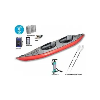 Kajak Gumotex SWING 2 SET - III Zelená kajak + zdarma 2x Galasport 2díl pádla + 2x vesta NRS + pumpa Bravo 4l s manometrem + obal na mobil EG + vodotěsný transportní obal + sada lepení + termotrička Coolmax a klíčenku EG