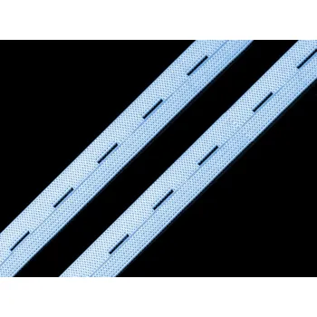 Textilie Pruženka dírkovaná šíře 15mm délka 5m bleděmodrá