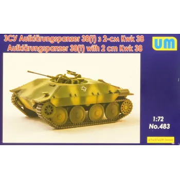 Plastikový model Unimodel 1/72 Aufklärungspanzer 38(t) w/ 2cm Kwk 38