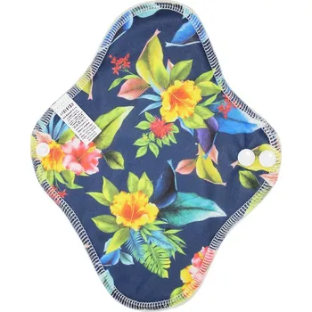 Menstruační vložka Breberky BIO Denní vložka (PUL) - Ibišek & přírodní bambusovo-biobavlněné froté