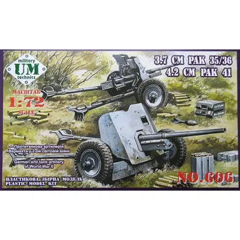 Plastikový model Unimodel 1/72 3.7cm PAK 35/36 & 4.2cm PAK 41