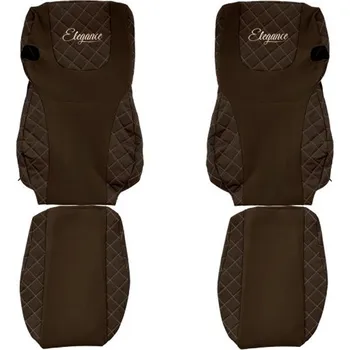 Kožené autopotahy DAF XF106, hnědé