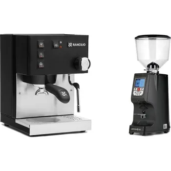 Kávovar Rancilio Silvia E, black + Eureka Atom Specialty 65, black