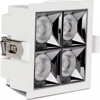 V-TAC Zapuštěné hranaté bílé LED svítidlo 16W 12° SAMSUNG čipy CRI90 Teplá bílá 2500 - 3000K