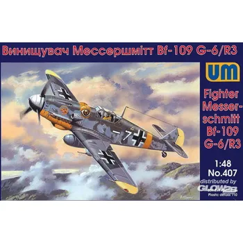 Plastikový model Unimodel 1/48 Messerschmitt Bf-109 G-6/R3