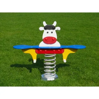 Dětská houpačka Dvou-Houpačka pružinová Kravička - bílá