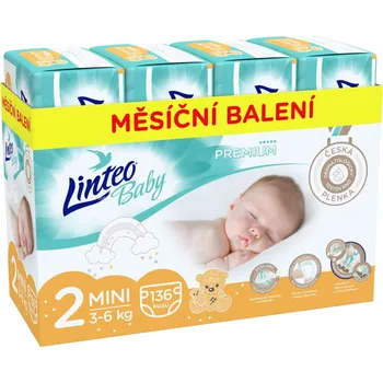 jednorázová plena Linteo Baby Premium 2 Mini 3-6 kg