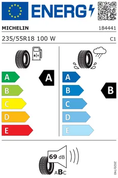 energetický štítek pneumatiky Michelin Primacy 4 235/55 R18 100 W FP S1