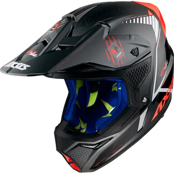 Helma na motorku Motokrosová helma AXXIS WOLF ABS star track b5 červená matná Velikost: S