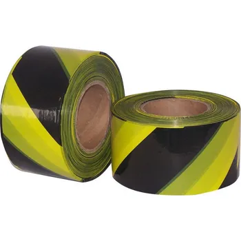 Izolační páska Výstražná značkovací páska 50 mm x 66 m černo-žlutá levá