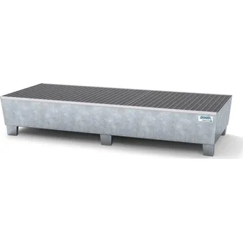 Olejová vana Záchytná vana pro 3 sudy, zinkovaná, s roštem